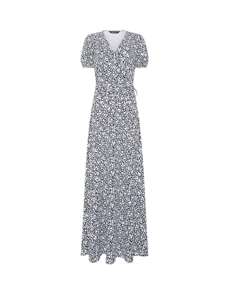 Long Tall Sally Blue Ditsy Wrap Maxi Dress - Image 5 of 5