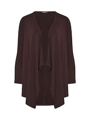 Yours Curve Brown Waterfall Cardigan - Image 5 of 5