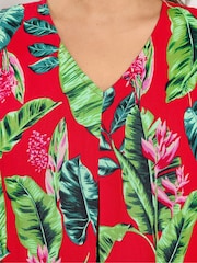 Yours Curve Red Front Vest Top - Image 4 of 5