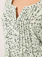 M&Co Mint Green 3/4 Sleeve Henley Top - Image 4 of 4