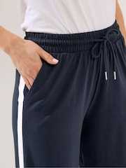 Long Tall Sally Blue Contrast Piped Joggers - Image 4 of 5