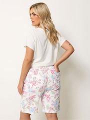Yours Curve White Cool Cotton Shorts - Image 3 of 5
