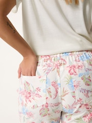 Yours Curve White Cool Cotton Shorts - Image 4 of 5