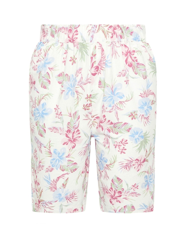 Yours Curve White Cool Cotton Shorts - Image 5 of 5