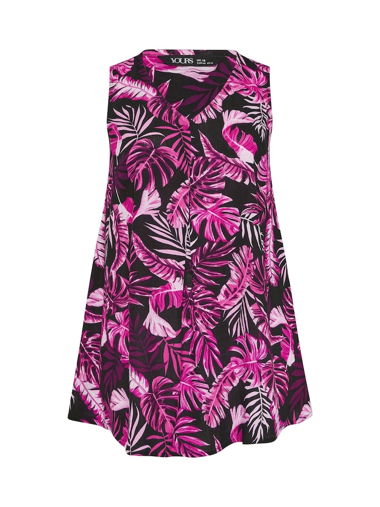 Yours Curve Pink Front Vest Top - Image 5 of 5