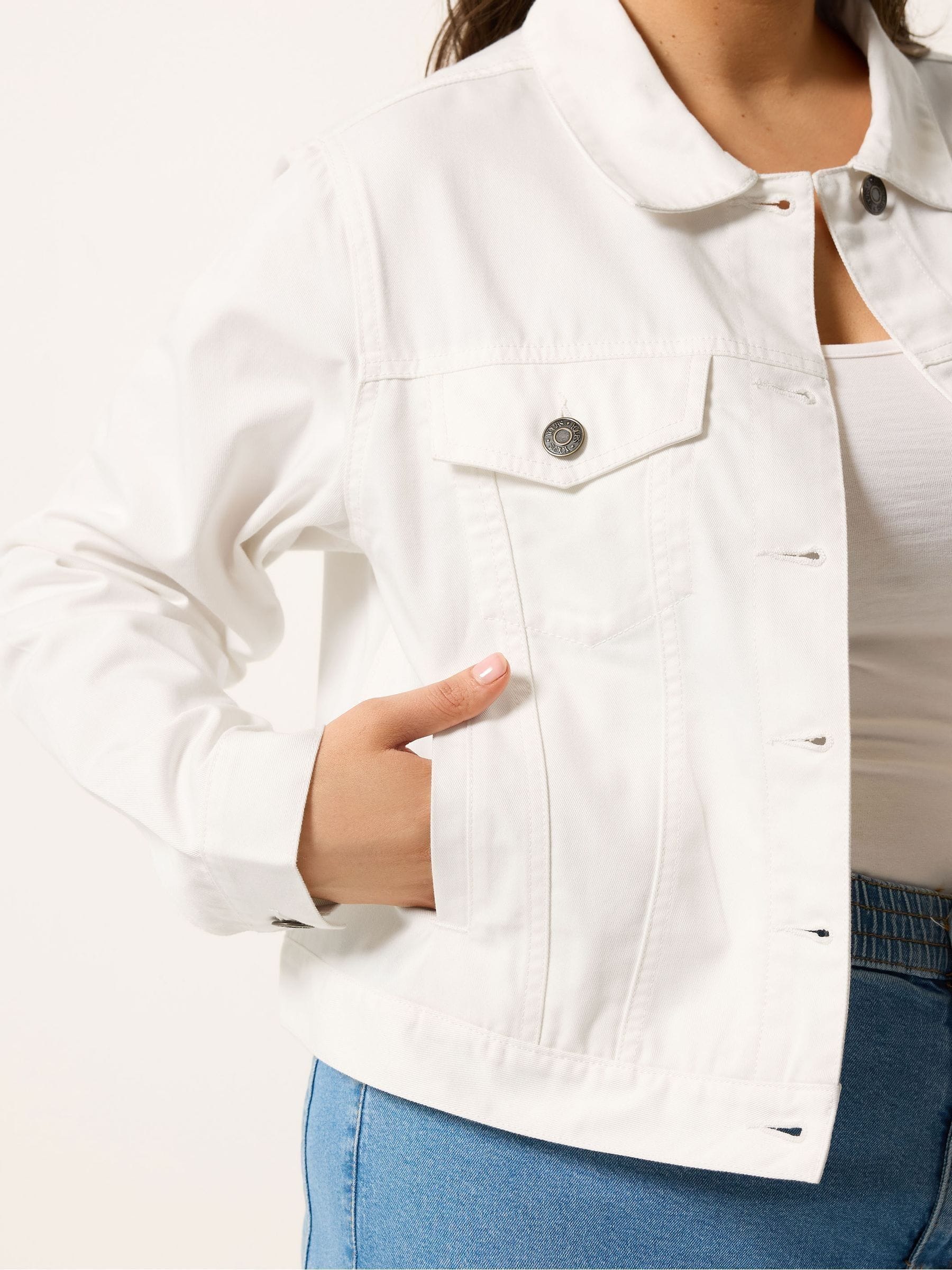 Buy Yours Curve White Denim Jacket from Next South Africa