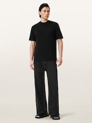 AllSaints Black Xavier Short Sleeve Crew Neck T-Shirt - Image 2 of 7