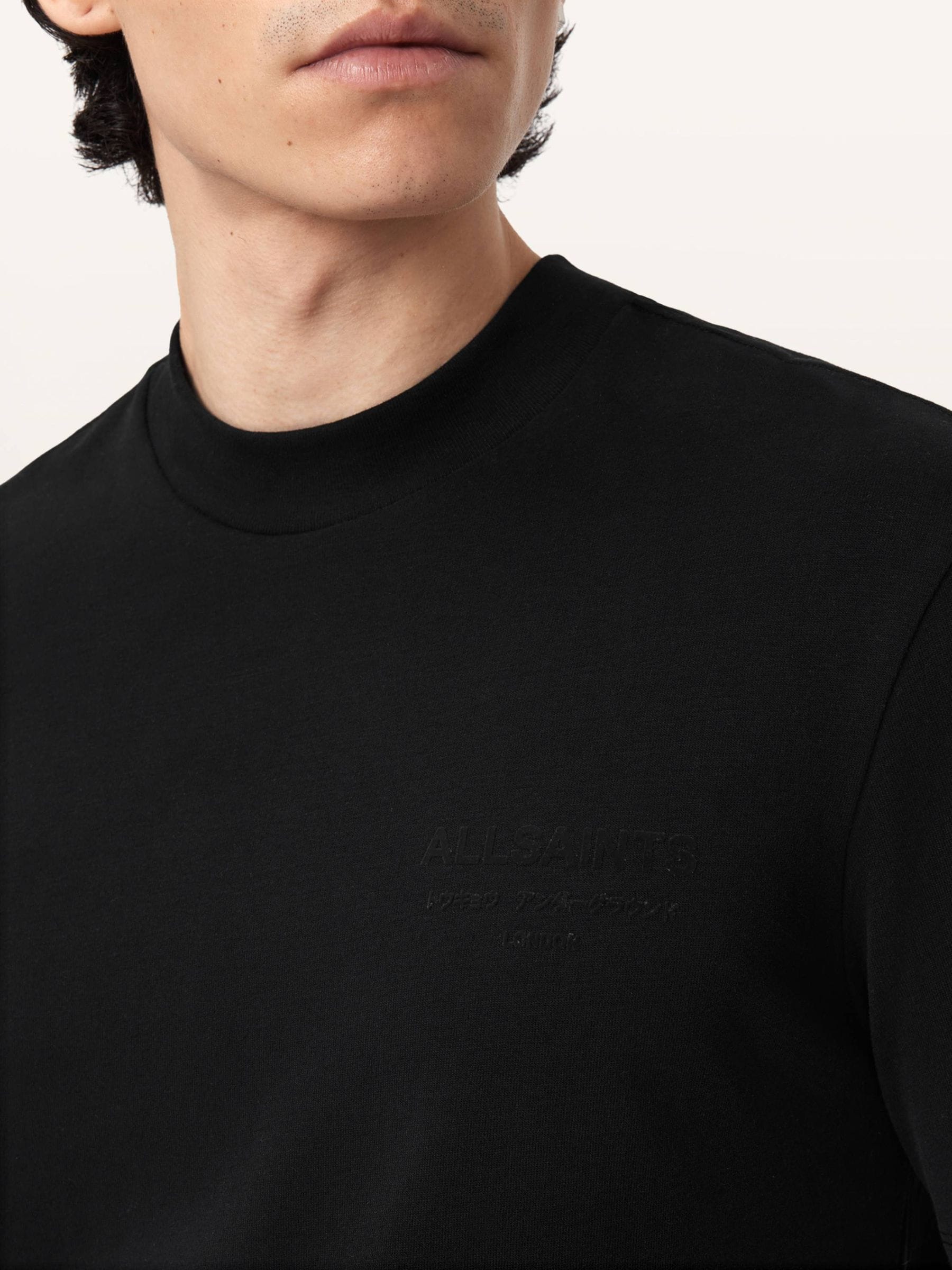 Buy AllSaints Black Xavier Short Sleeve Crew Neck T-Shirt from Buy AllSaints Black Xavier Short Sleeve Crew Neck T-Shirt from