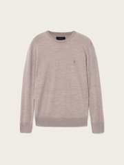 AllSaints Brown Mode Merino Crew Neck Jumper - Image 5 of 5