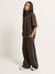 PixieGirl Brown Wide Leg Joggers - Image 1 of 5