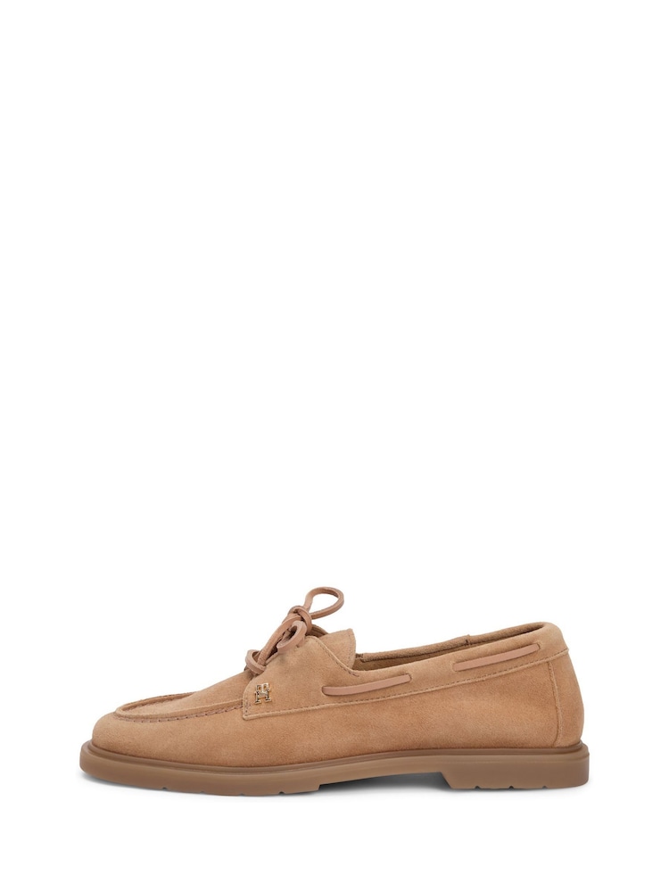 Tommy Hilfiger Lightweight Suede Lace-Up Boat Shoes - תמונה 1 מתוך 6