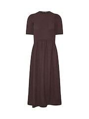 PixieGirl Brown Textured Midi Dress - Image 5 of 5