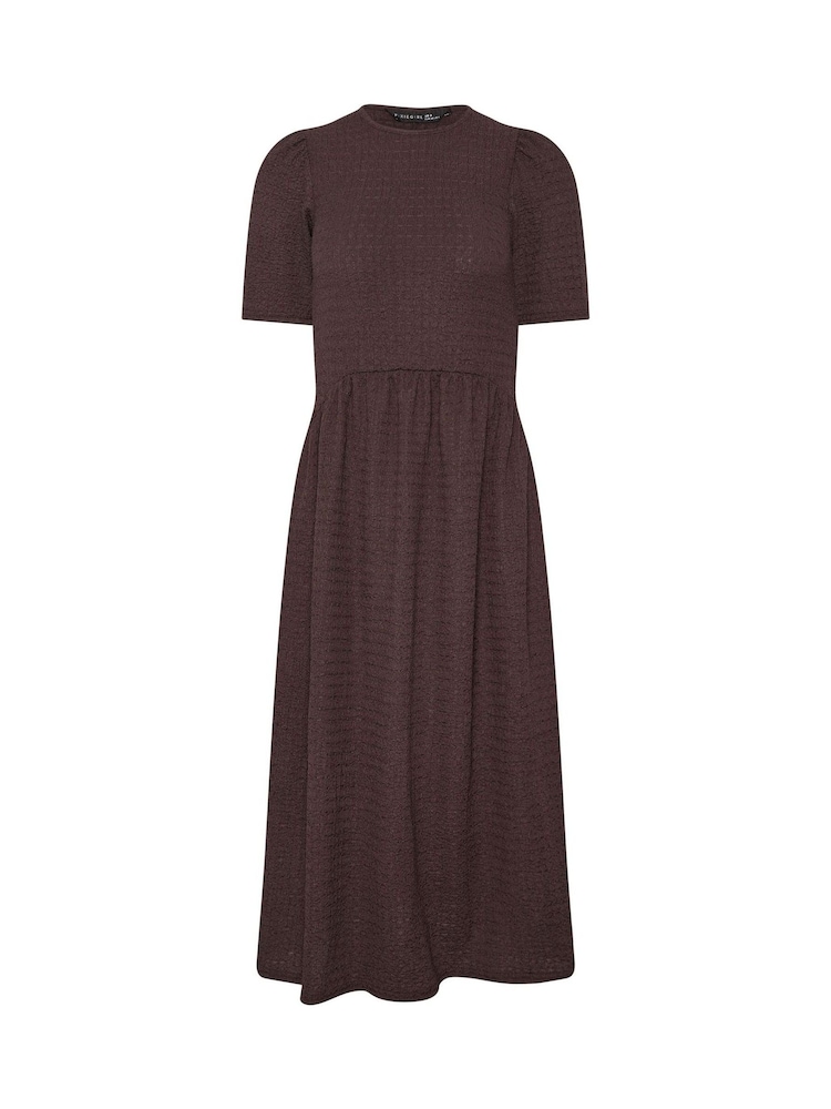PixieGirl Brown Textured Midi Dress - Image 5 of 5