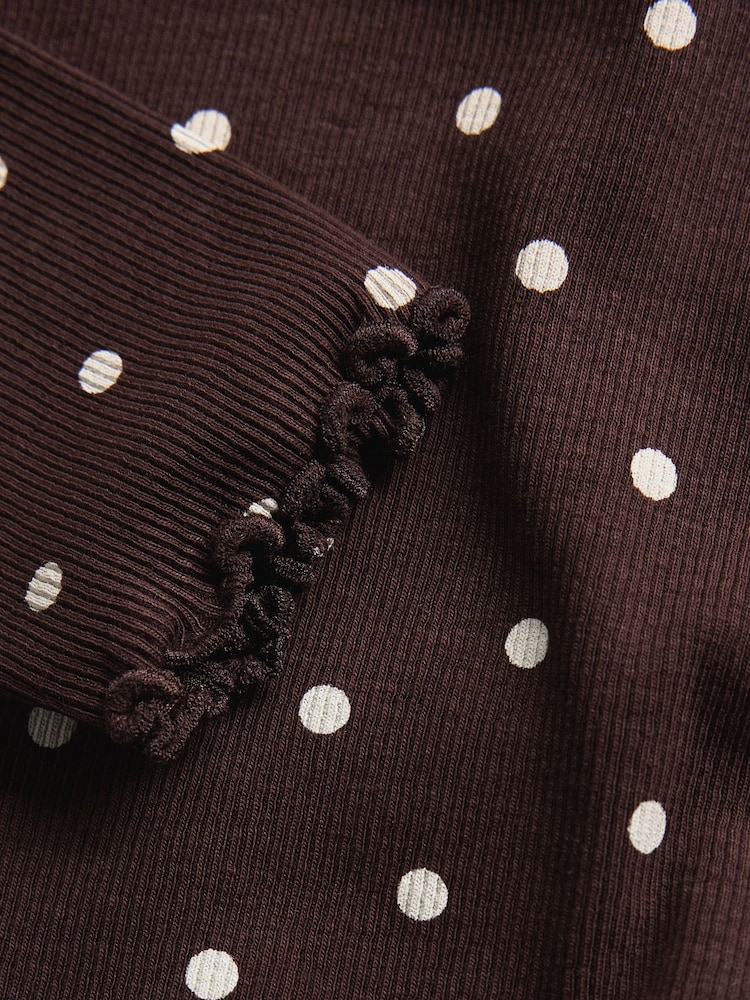 Pink/Burgandy Red/Stripe/Floral Print - The Set 6 Pack T Shirt a maniche lunghe a taglio corto in jersey a coste - Immagine 9 di 9 Pink/Burgandy Red/Stripe/Floral Print - The Set 6 Pack T Shirt a maniche lunghe a taglio corto in jersey a coste - Immagine 9 di 9
