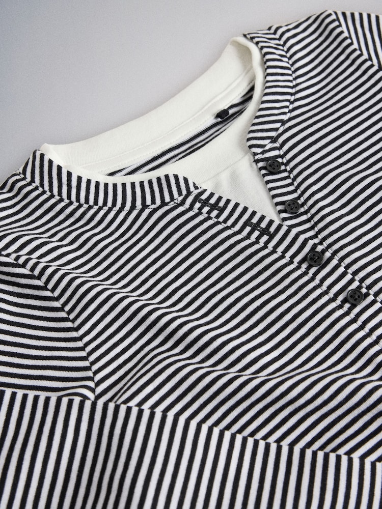 Набор из 2 футболок с длинными рукавами The Set Mock Henley - Изображение 10 10