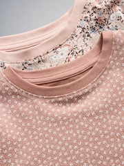 Pink/Green/Cream/Ditsy Print - The Set 5 Pack Rib Jersey T-Shirts - Obraz 7 z 8
