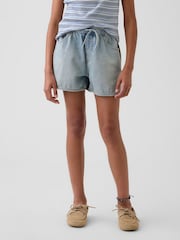 Gap Light Wash High Waisted Denim Easy Shorts (4-13yrs) - Image 1 of 6