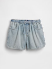 Gap Light Wash High Waisted Denim Easy Shorts (4-13yrs) - Image 4 of 6