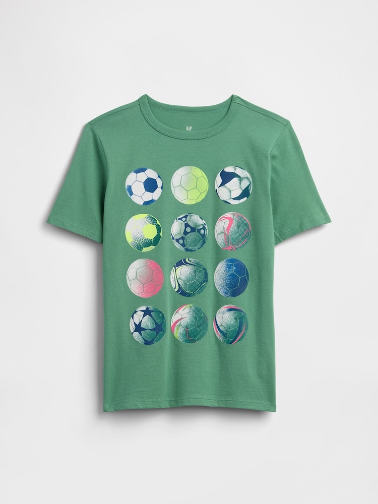 Gap Green Graphic T-Shirt (4-13yrs) - Image 1 of 3 Gap Green Graphic T-Shirt (4-13yrs) - Image 1 of 3