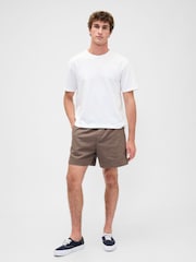 Gap Brown 5.5 inch Linen-Blend Relaxed Shorts - Image 4 of 5
