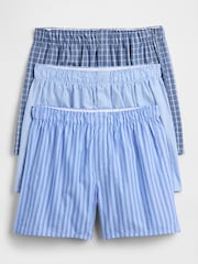 Gap Blue 4inch Relaxed Boxers 3 Pack - Image 1 of 1