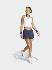 adidas White Tennis Crop Vest Pro Tank Top - Image 3 of 7