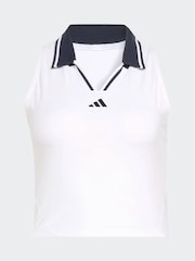 adidas White Tennis Crop Vest Pro Tank Top - Image 7 of 7