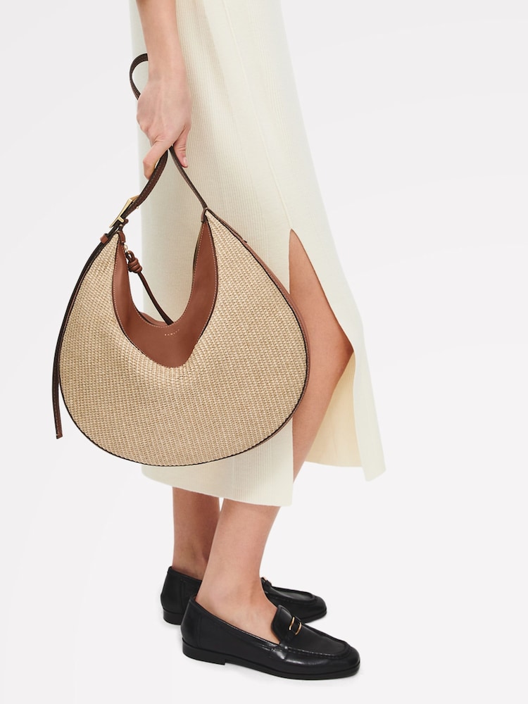 Radley Brown Bliss Crescent Basket Large Shoulder Bag - Image 1 of 5