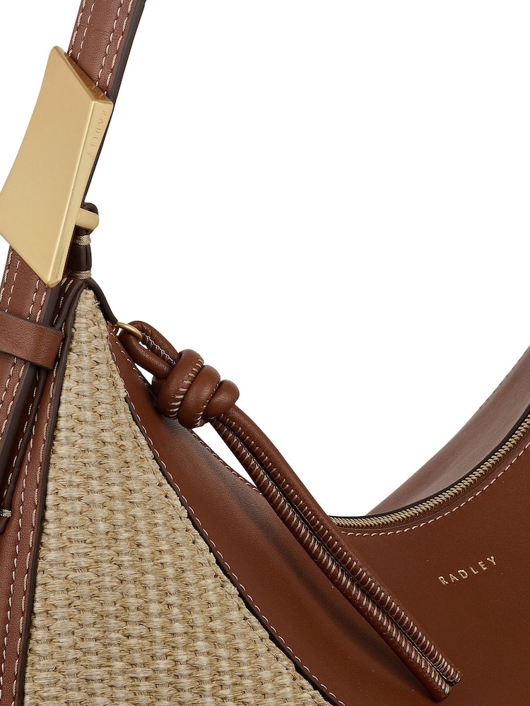 Radley Brown Bliss Crescent Basket Large Shoulder Bag - Image 5 of 5