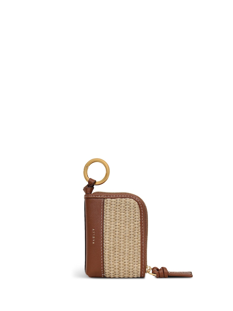 Radley Brown Golden Lane Raffia Bag Charm - Image 1 of 3