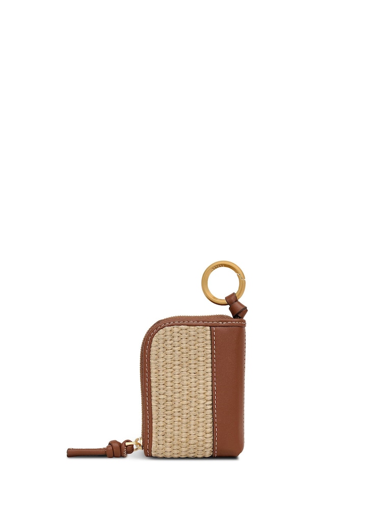 Radley Brown Golden Lane Raffia Bag Charm - Image 2 of 3