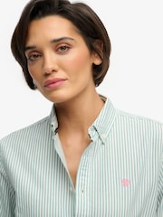 Superdry Green Slim Oxford Button Down Long Sleeve Shirt - Image 5 of 9