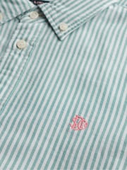 Superdry Green Slim Oxford Button Down Long Sleeve Shirt - Image 9 of 9