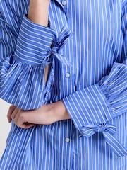 French Connection Cambria Cotton Striped Back Bow Shirt - Imagen 4 de 5