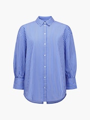French Connection Cambria Cotton Striped Back Bow Shirt - Imagen 5 de 5