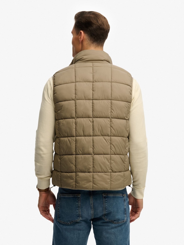 Superdry Green Box Quilt Fuji Lite Gilet - Image 2 of 8