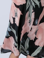 Religion Pink Pretty Floral Freedom Bandeau Occasion Dress in Silky Fabric - Image 7 of 8