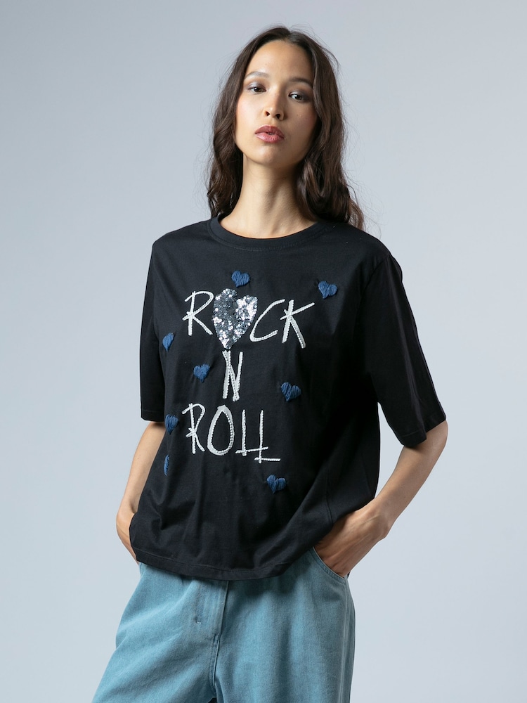 أسود - تيشرت مريح Bella + Canvas من Religion - صورة 1 من 6