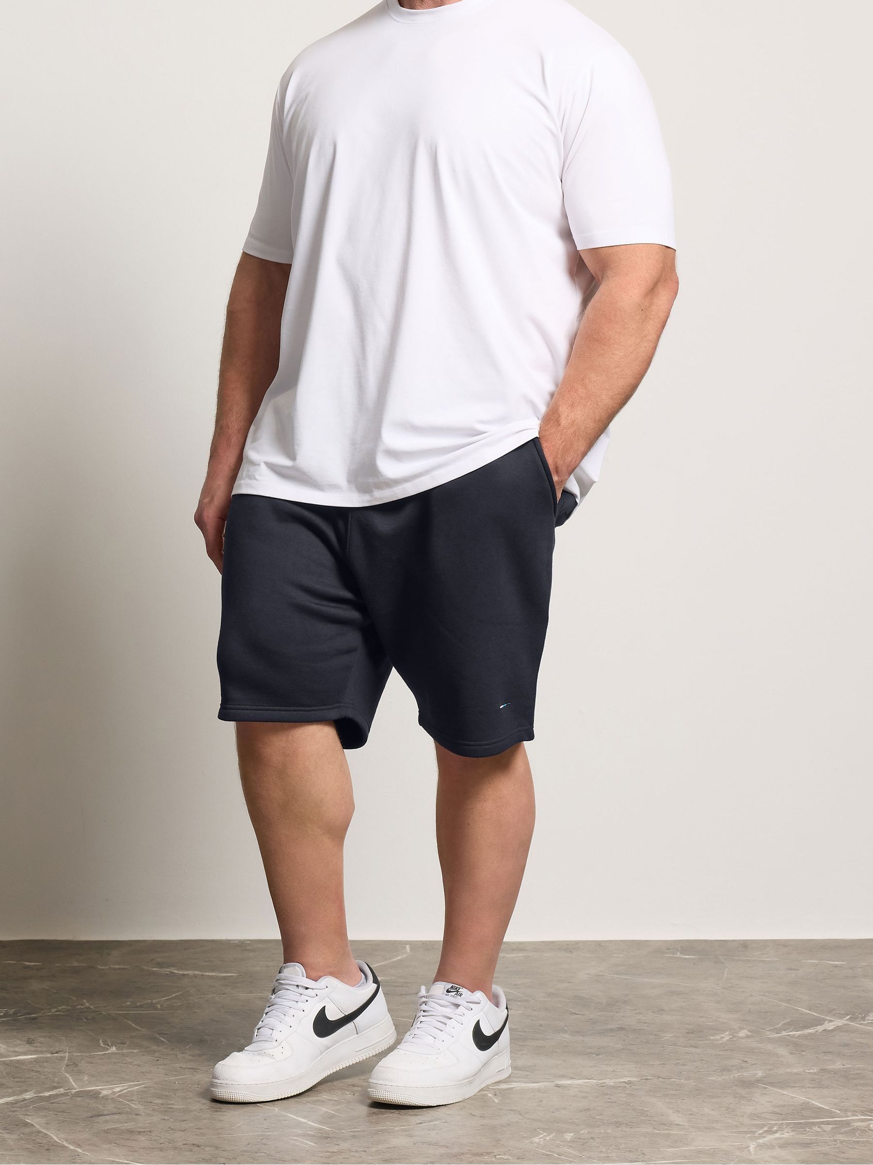 Badrhino Big & Tall Men's Blue Essential Jogger Shorts - Image 2