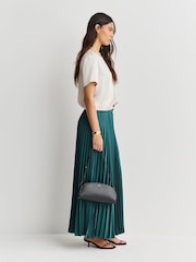 Weekend MaxMara Stone Gilbert Satin T-shirt - Image 3 of 5