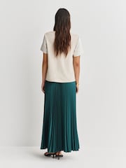 Weekend MaxMara Stone Gilbert Satin T-shirt - Image 4 of 5