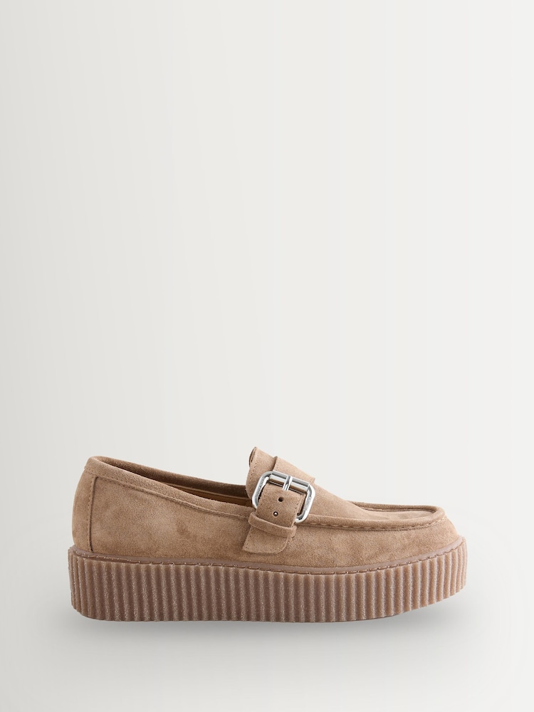 Weekend MaxMara Brown Navetta Suede Mocc Toe Shoes - Image 1 of 5 Weekend MaxMara Brown Navetta Suede Mocc Toe Shoes - Image 1 of 5