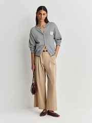 Weekend MaxMara Blue Teiera Stripe Cardigan - Image 2 of 6