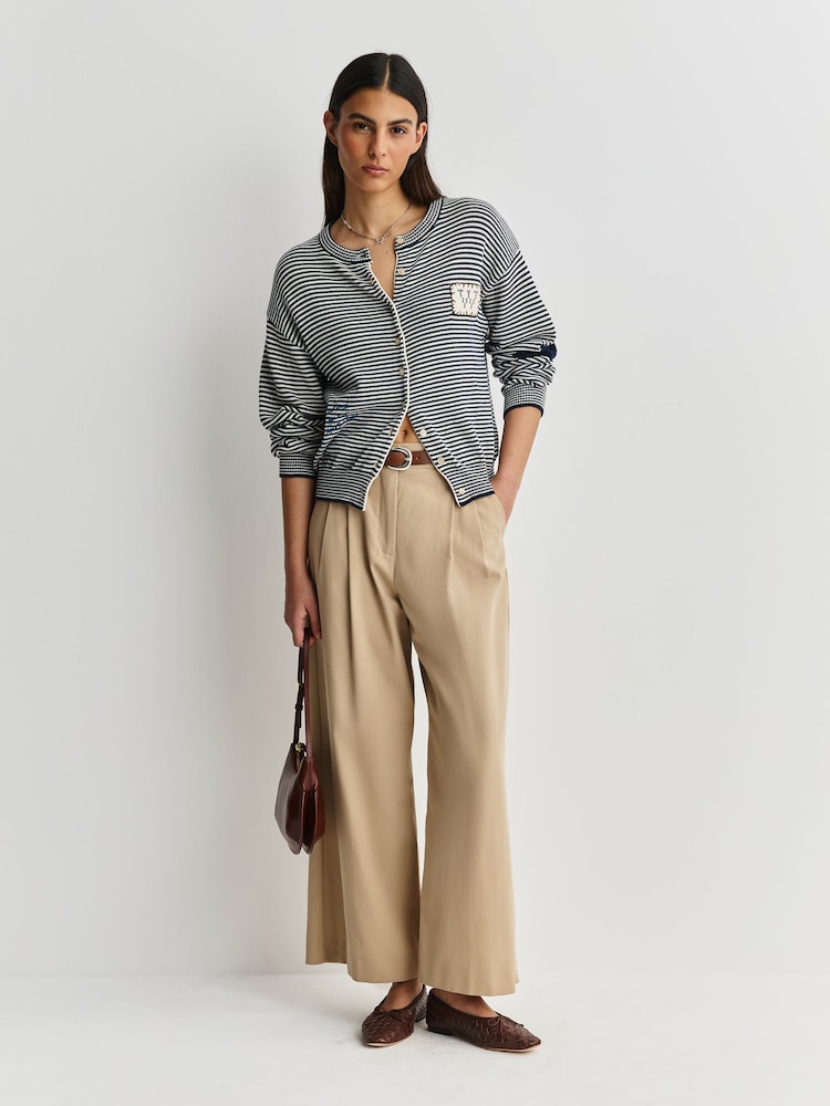 Weekend MaxMara Blue Teiera Stripe Cardigan - Image 2 of 6