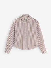 Weekend MaxMara Brown Panetto Stripe Shirt - Image 1 of 6