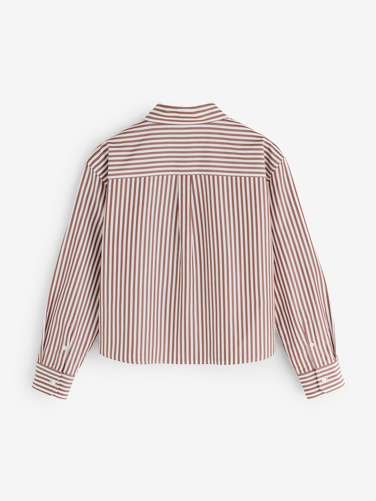 Weekend MaxMara Brown Panetto Stripe Shirt - Image 2 of 6