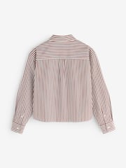 Weekend MaxMara Brown Panetto Stripe Shirt - Image 7 of 11