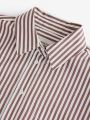 Weekend MaxMara Brown Panetto Stripe Shirt - Image 8 of 11