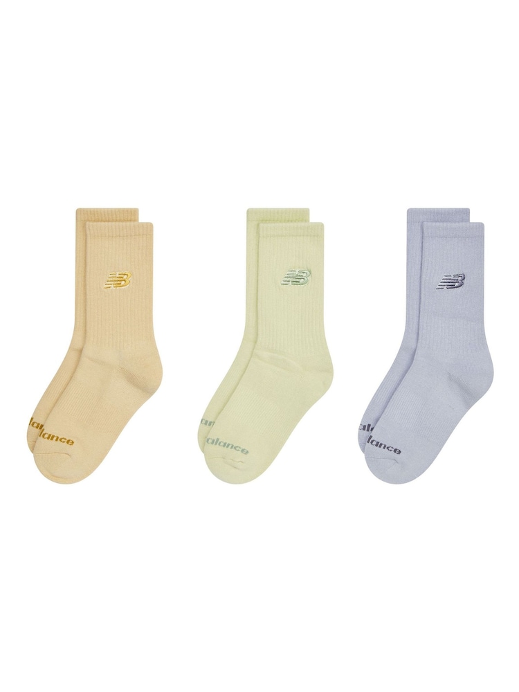 New Balance Light Wash Unisex Performance Everyday Crew Socks 3-Pack - Image 2 of 3