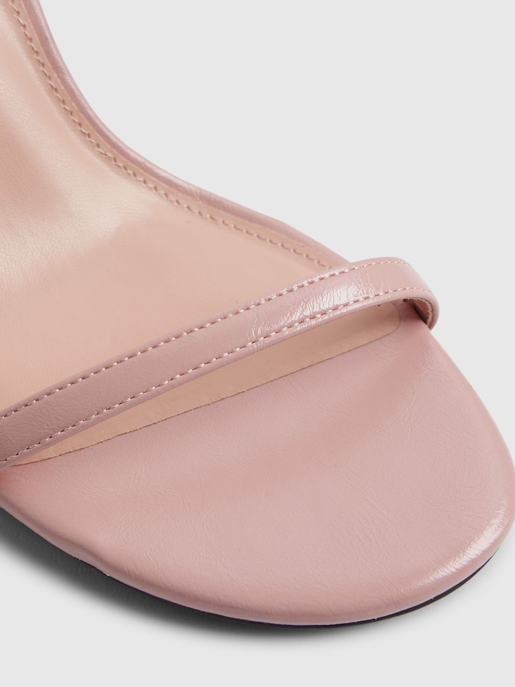 Lyserød - River Island sandaler med blokhæl og rem i Kunstigt ruskind - Billede 6 af 6